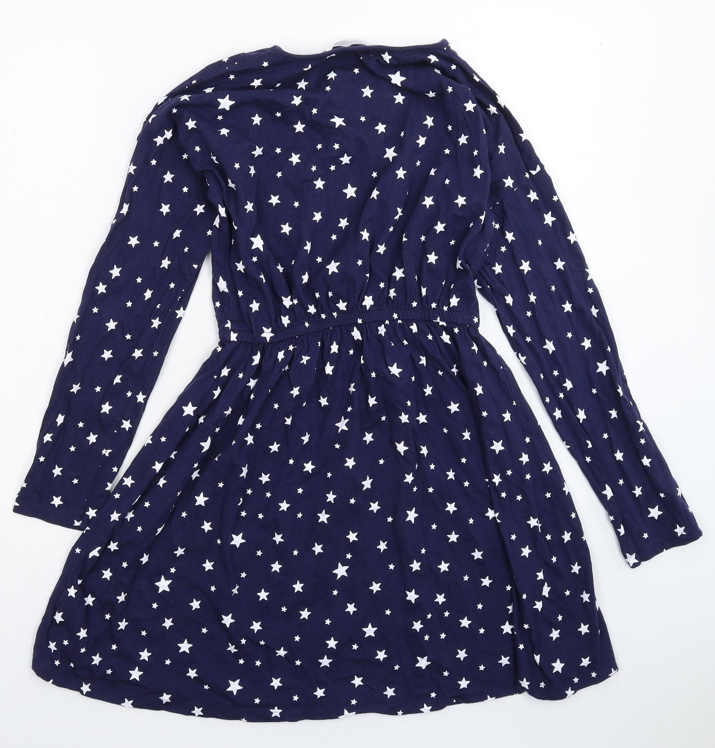 Minoti Girls Blue Geometric  Fit & Flare  Size 12-13 Years