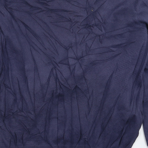 NEXT Mens Blue Check Knit Pullover Jumper Size M