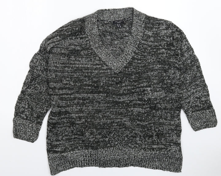 New Look Womens Grey  Knit Pullover Jumper Size S  - Oversized