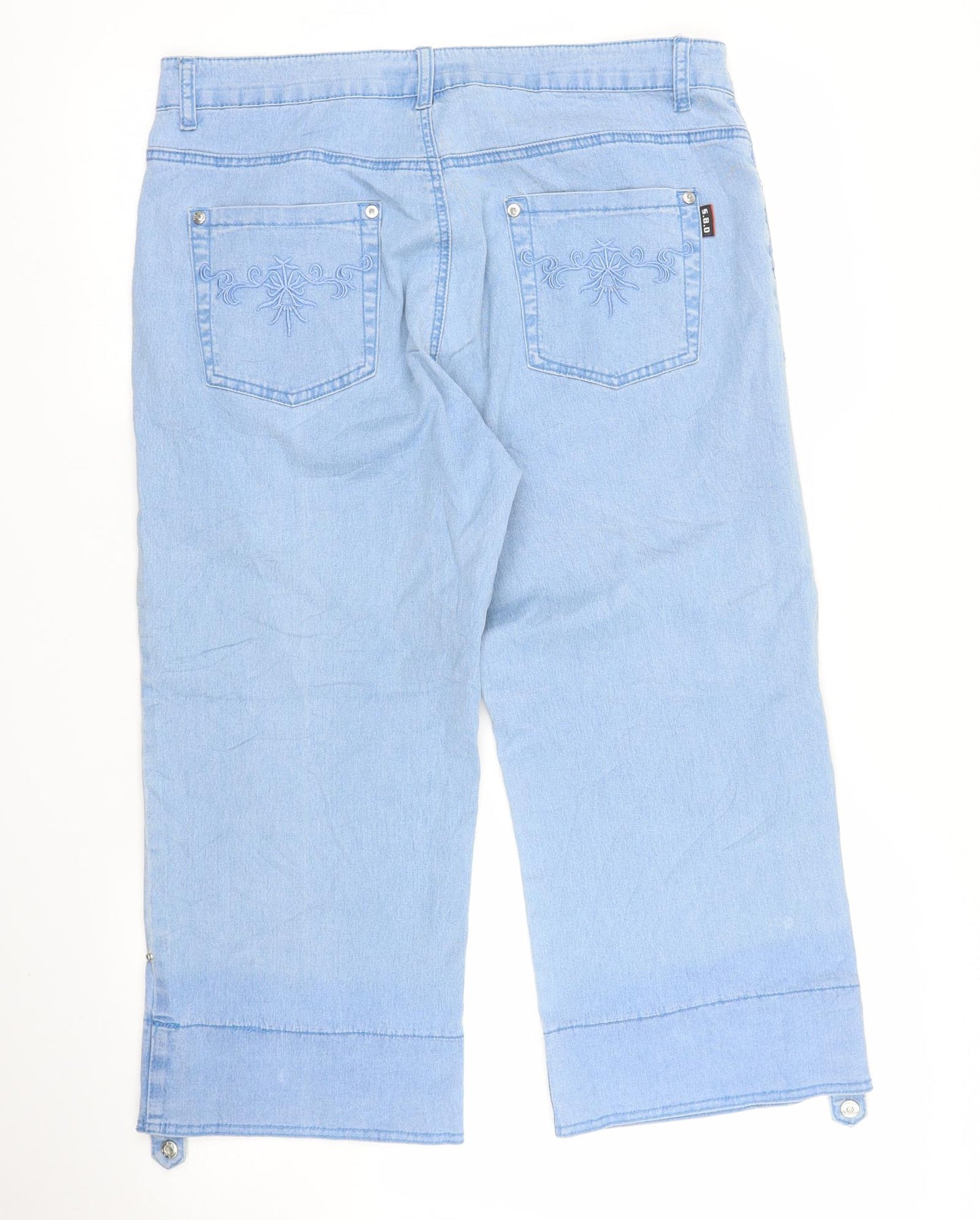 SBD Womens Blue  Denim Cropped Jeans Size 35 in L20 in