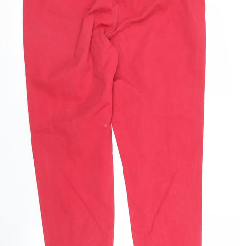 NEXT Womens Red   Chino Trousers Size 14 L28 in
