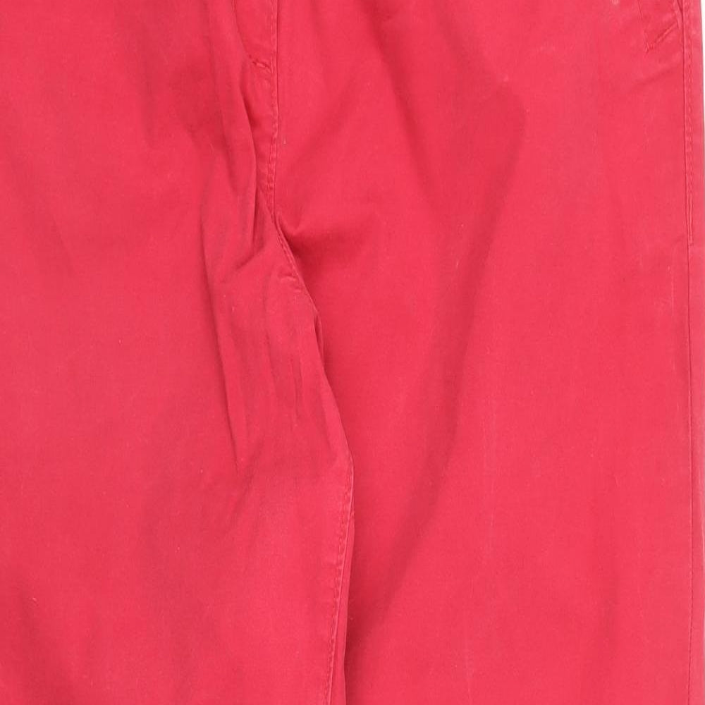 NEXT Womens Red   Chino Trousers Size 14 L28 in