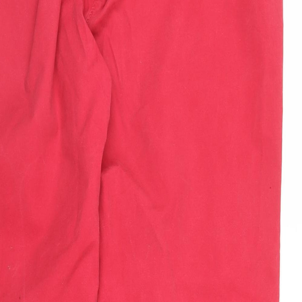 NEXT Womens Red   Chino Trousers Size 14 L28 in