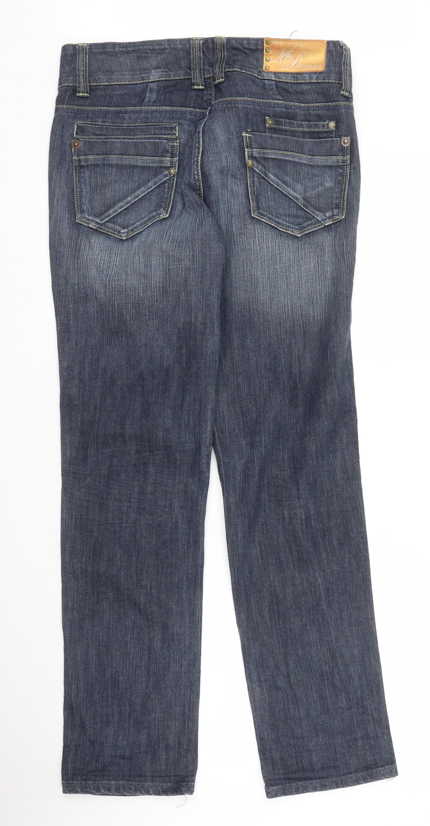 House of Denim Womens Blue  Denim Straight Jeans Size 14 L30 in