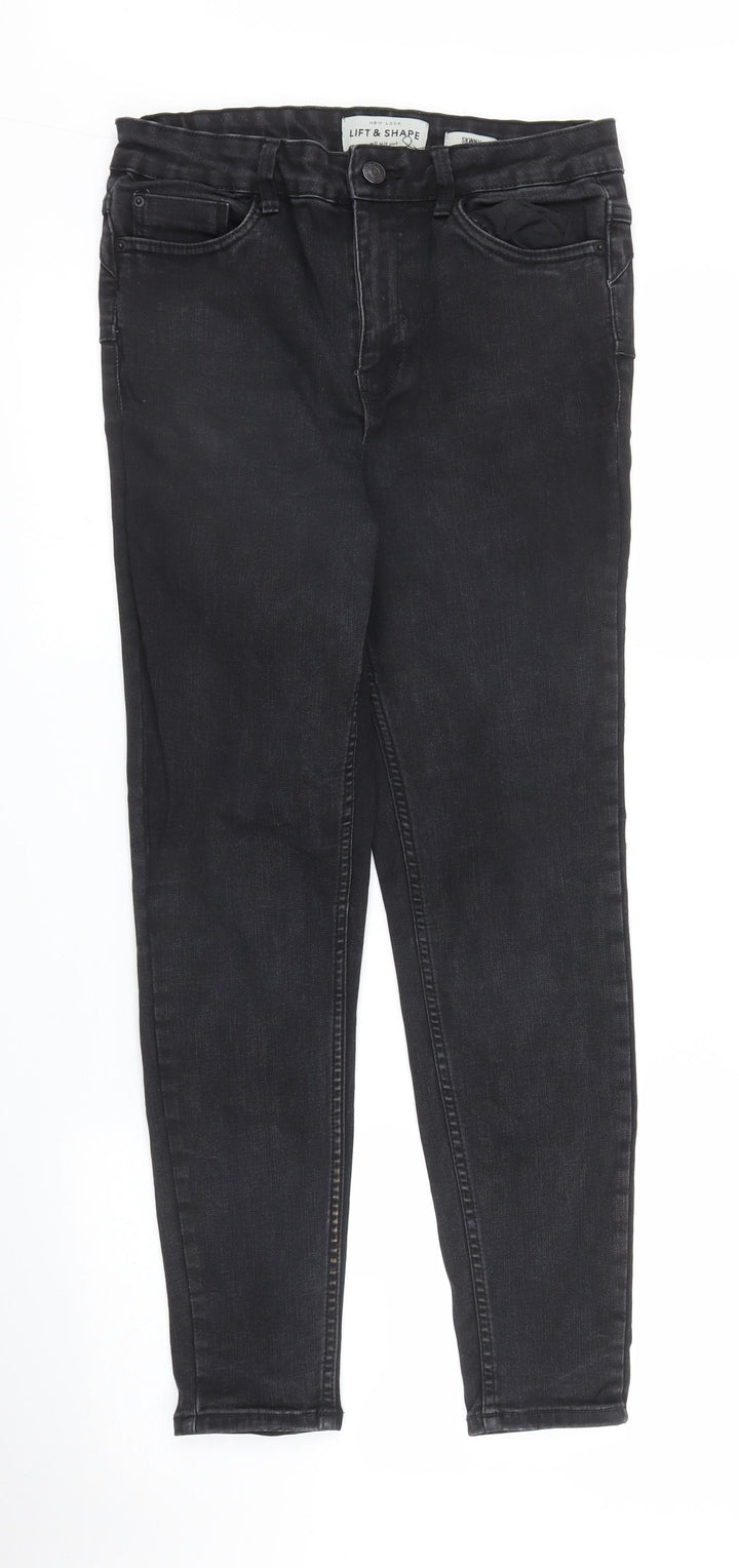 New Look Womens Black Denim Skinny Jeans Size 10 L25 in