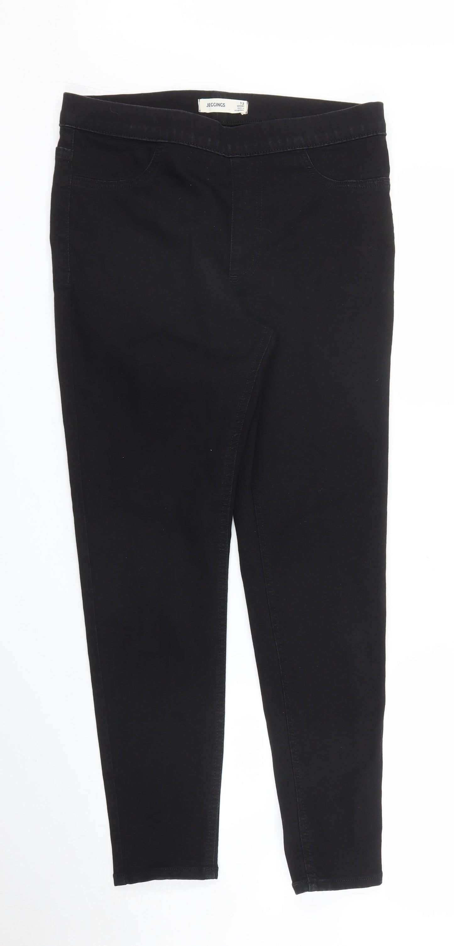 M&S Womens Black  Denim Jegging Jeans Size 12 L26 in