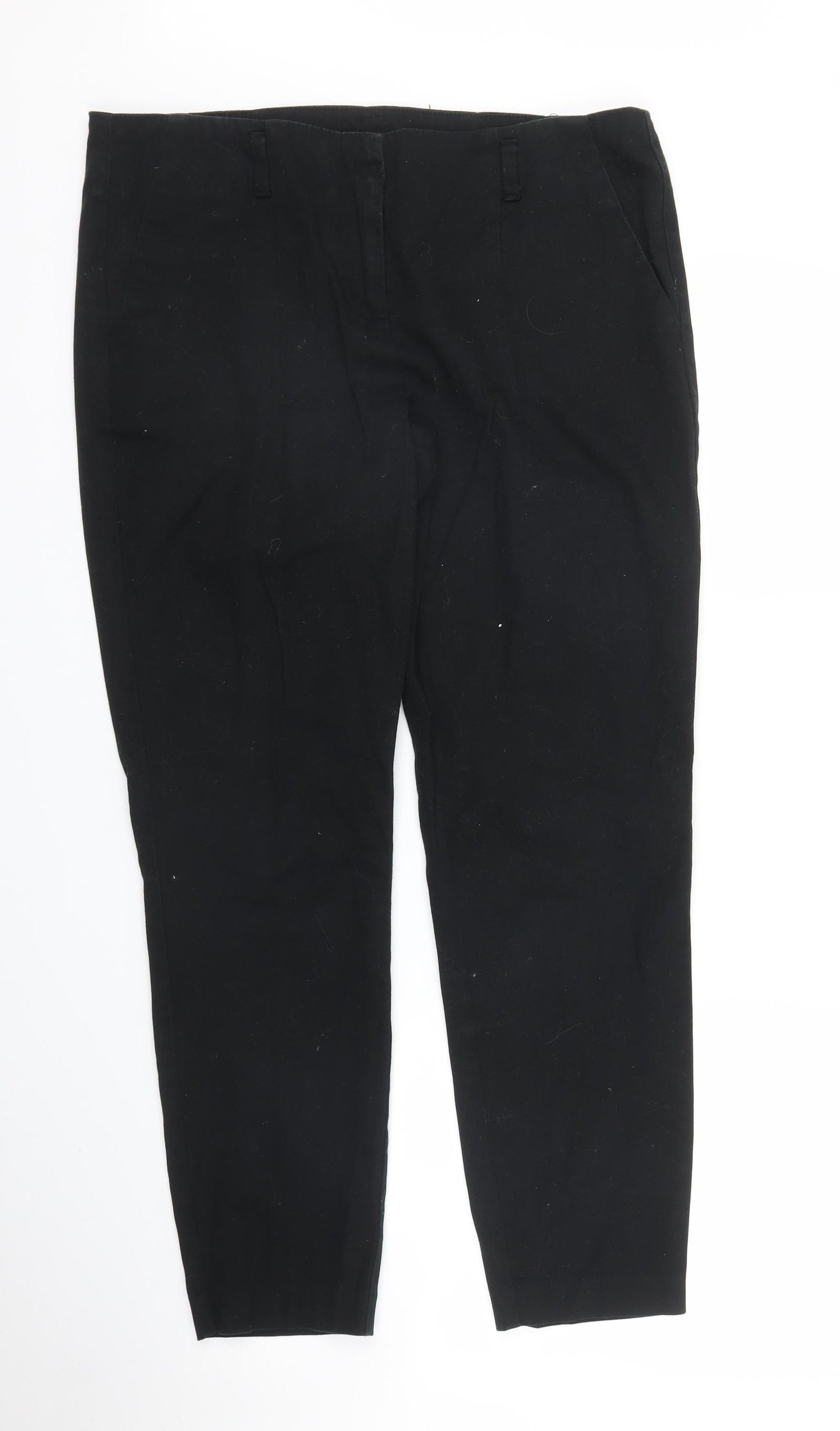 Wallis Womens Black   Pedal Pusher Trousers Size 14 L27 in