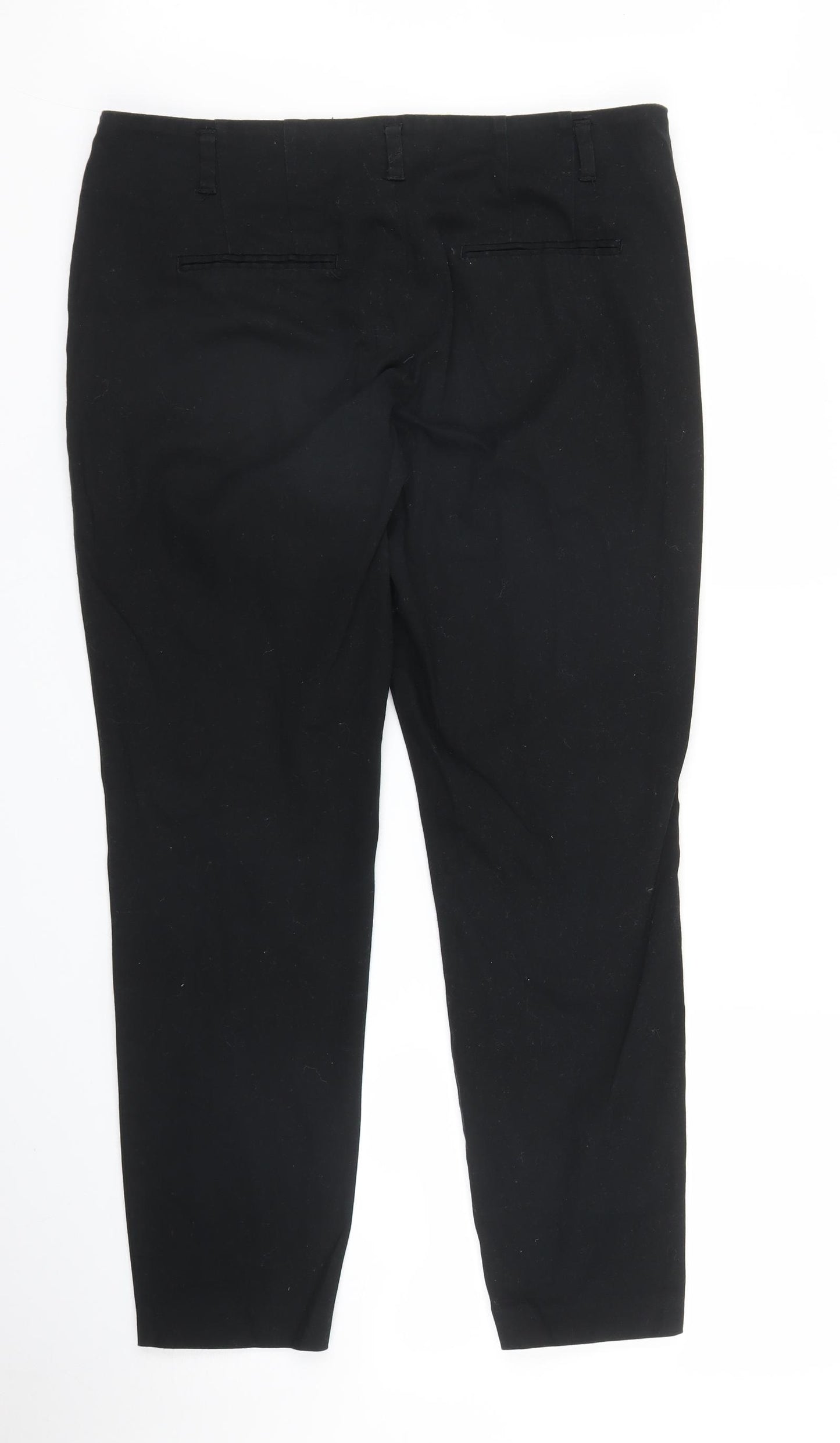 Wallis Womens Black   Pedal Pusher Trousers Size 14 L27 in