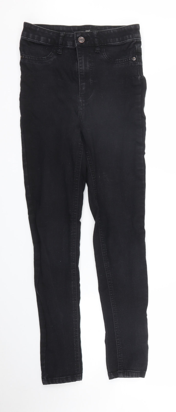 F&F Womens Black Denim Skinny Jeans Size 6 L26 in