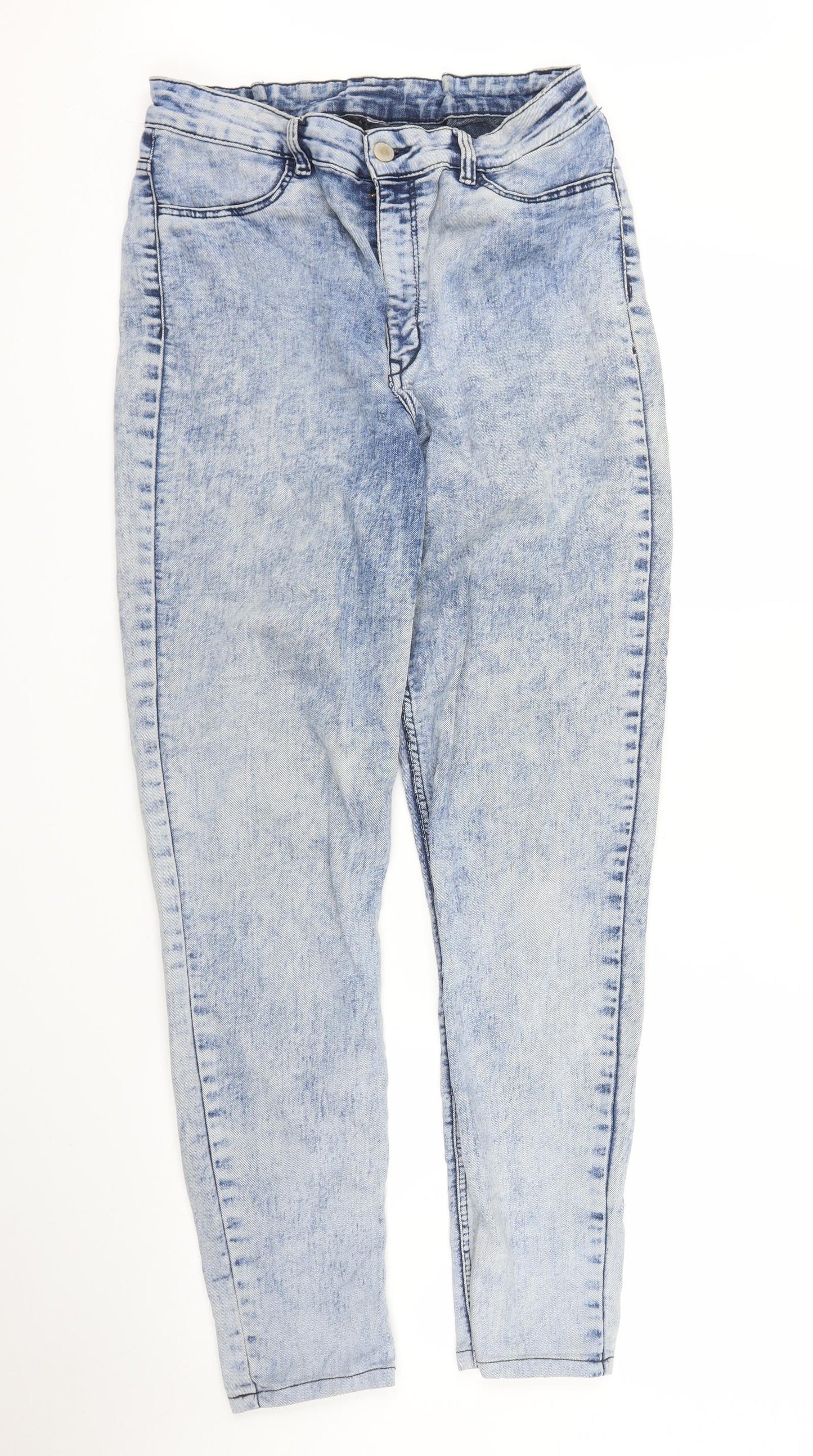Preworn Womens Blue  Denim Mom Jeans Size M L28 in