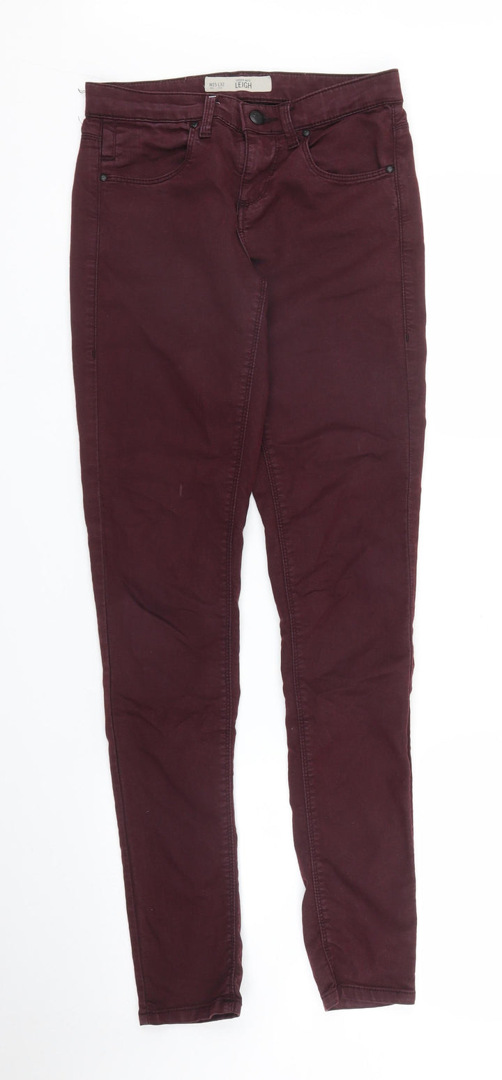 Topshop Womens Purple Denim Skinny Jeans Size 26 in L29 in