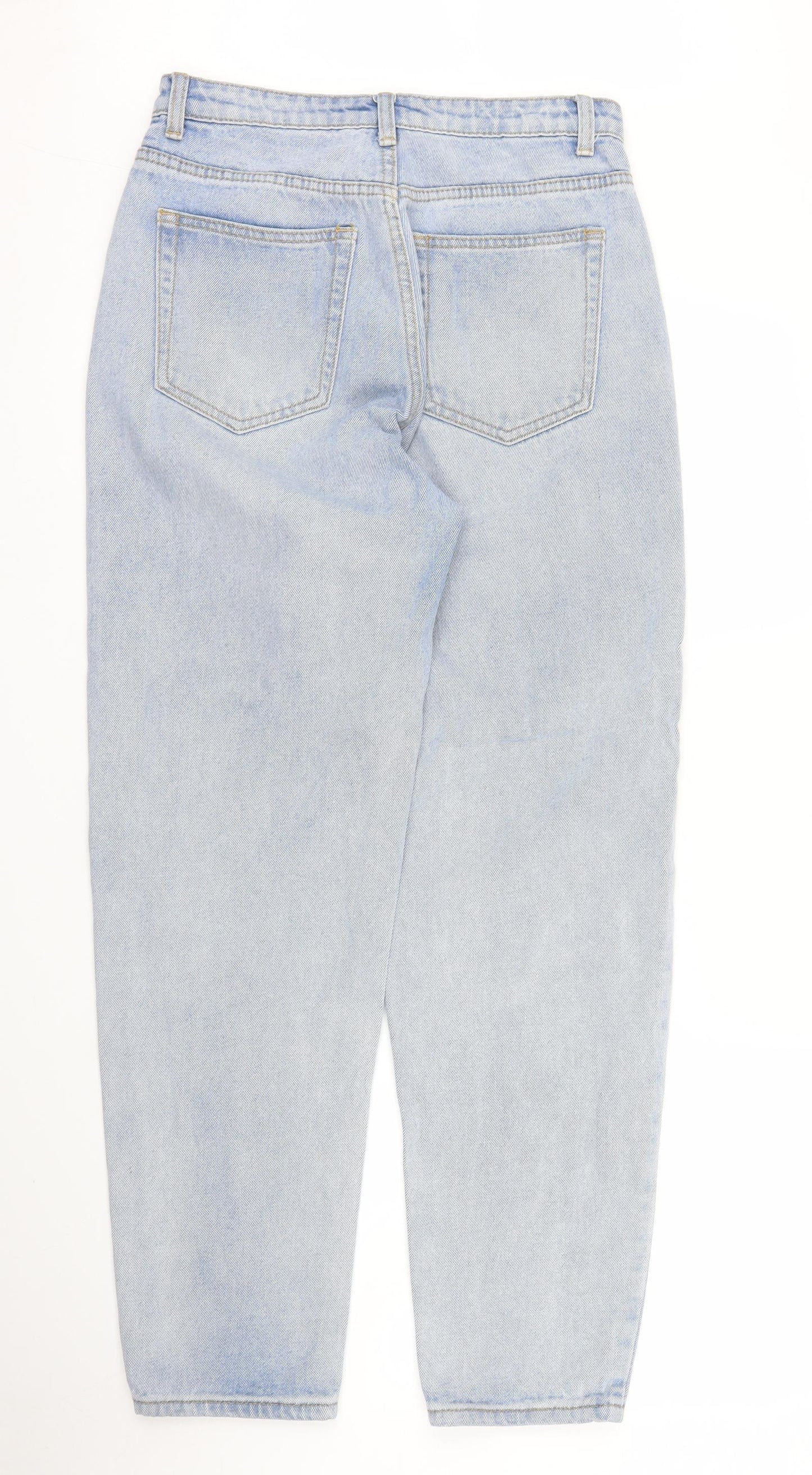 PRETTYLITTLETHING Womens Blue  Denim Mom Jeans Size 10 L30 in