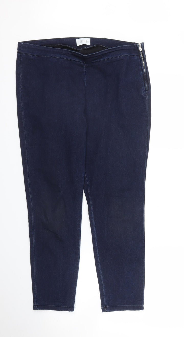 Saviour Womens Blue Denim Jegging Jeans Size 12 L24 in