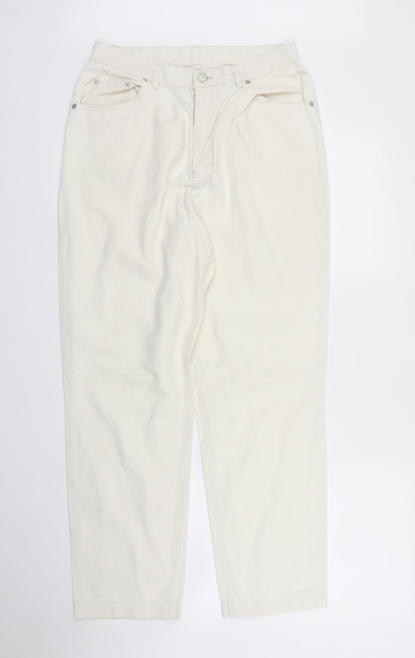 Preworn Womens White   Trousers  Size M L27 in