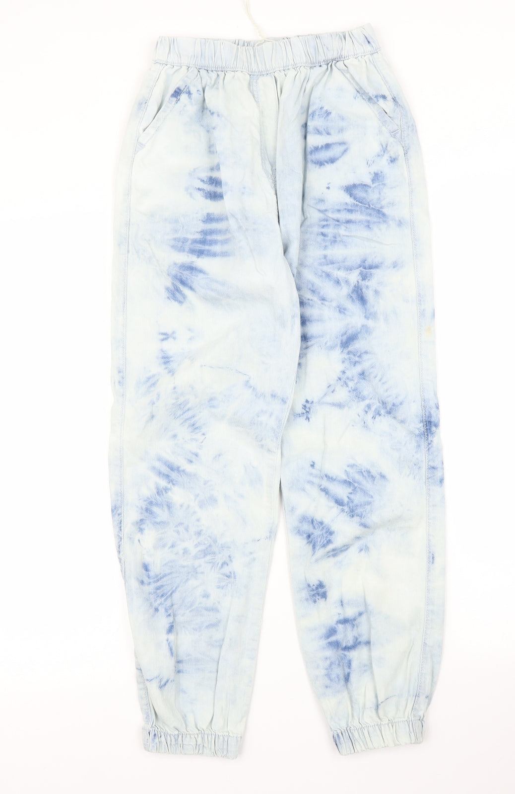 NEXT Girls Blue Tie Dye Denim Tapered Jeans Size 12 Years