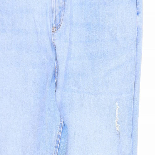 Dorothy Perkins Womens Blue  Denim Tapered Jeans Size 18 L25 in