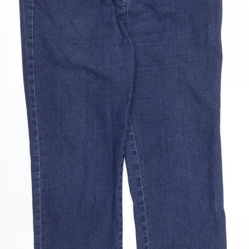 Preworn Womens Blue  Denim Straight Jeans Size 16 L30 in