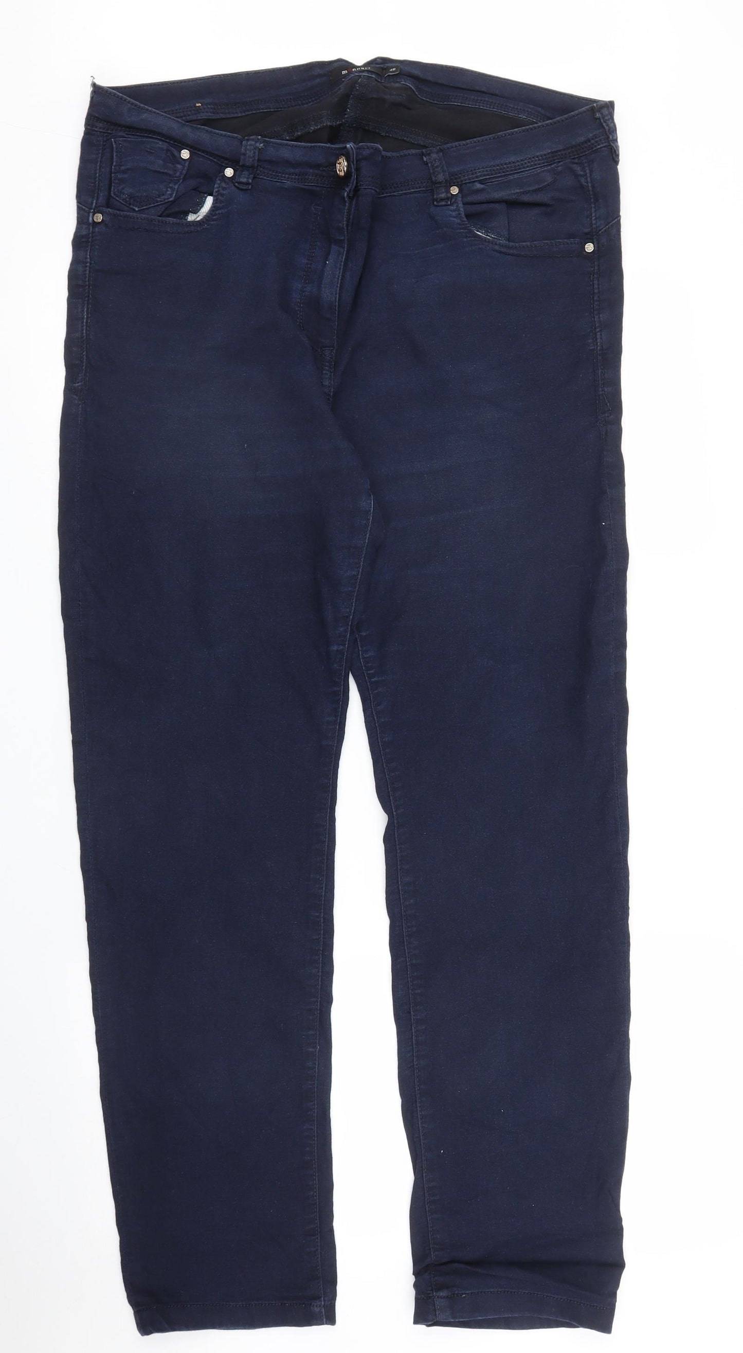 Monnari Womens Blue  Denim Straight Jeans Size 18 L30 in