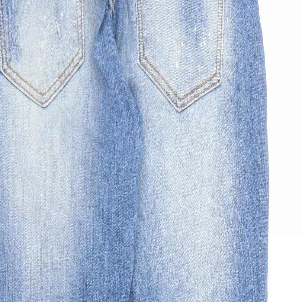 Hand Work Denim Womens Blue  Denim Cropped Jeans Size 28 in L25 in