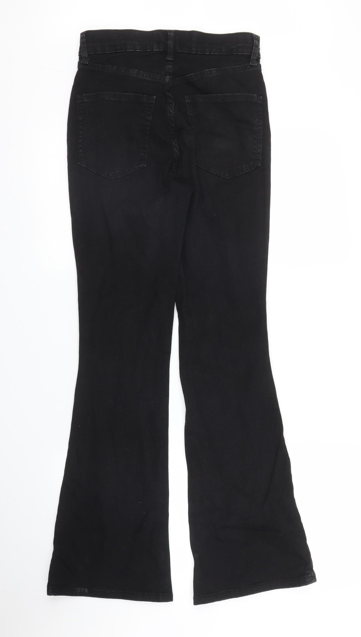 River Island Womens Black  Denim Flared Jeans Size 8 L31 in