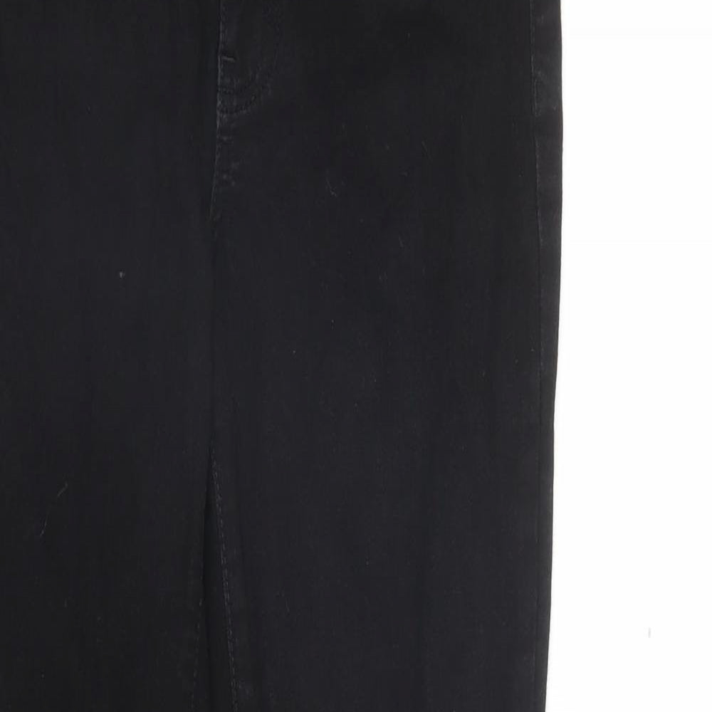 River Island Womens Black  Denim Flared Jeans Size 8 L31 in