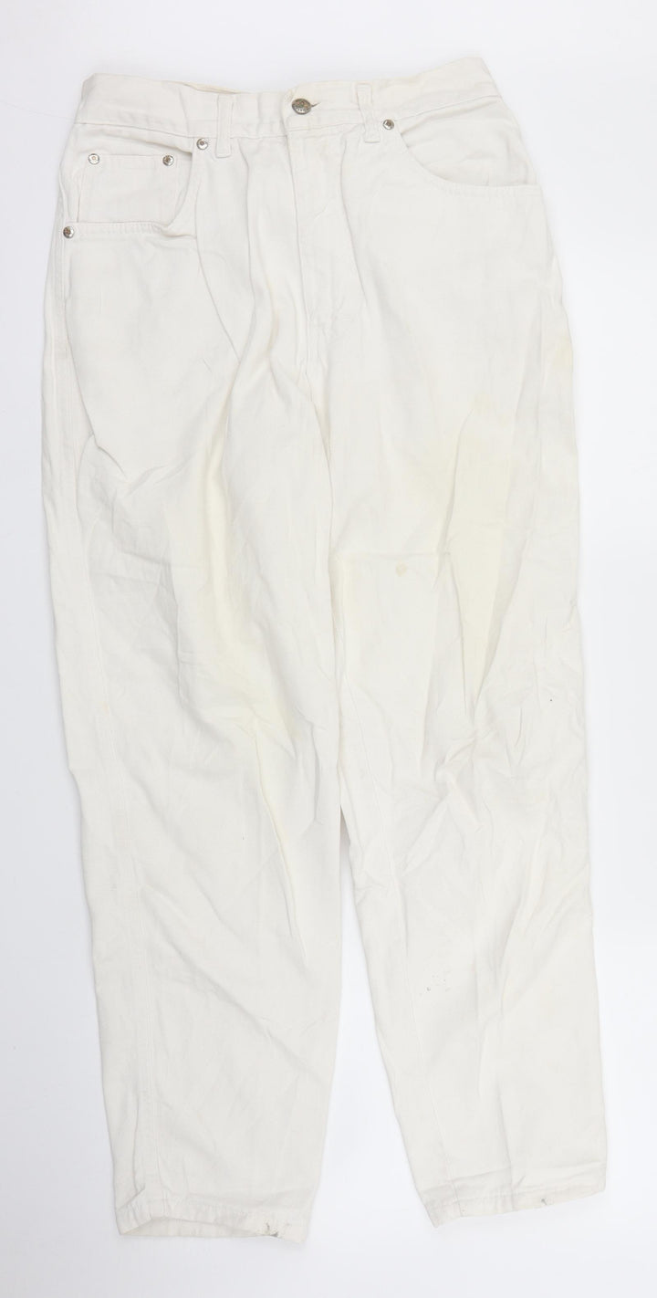Jacky-O Womens White  Denim Mom Jeans Size 28 in L28 in