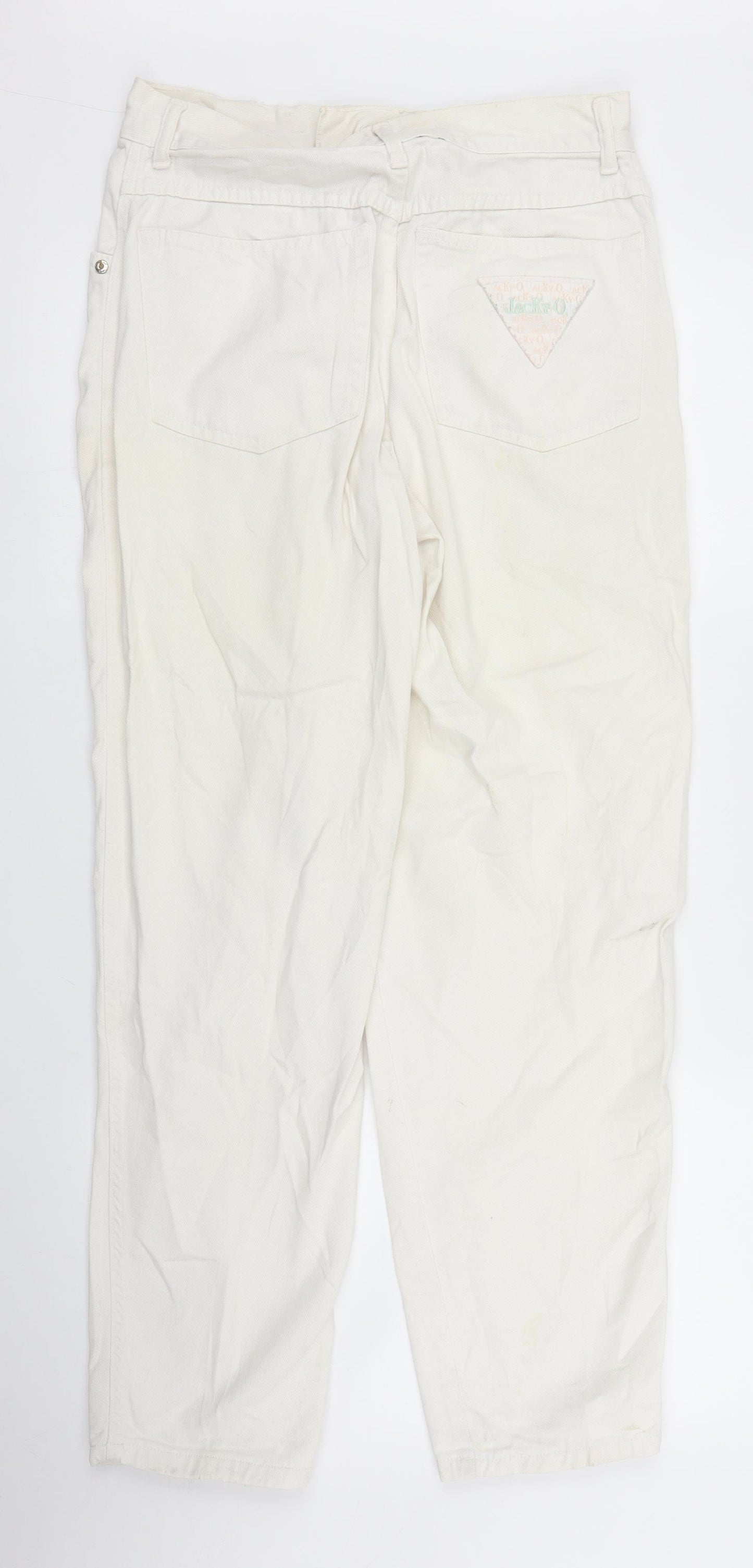 Jacky-O Womens White  Denim Mom Jeans Size 28 in L28 in