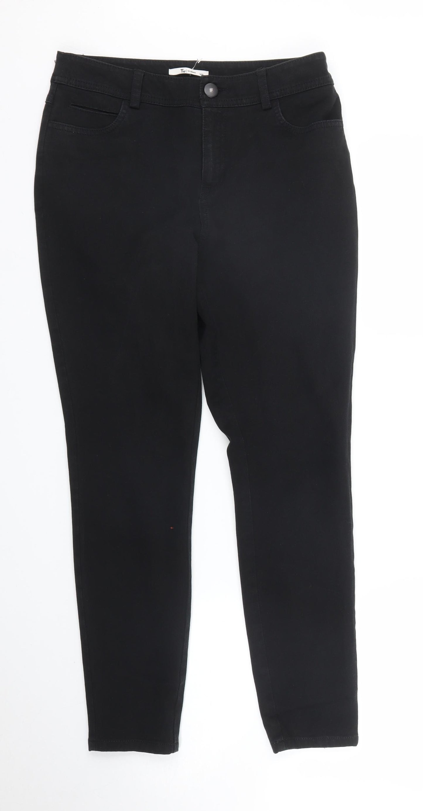 TU Womens Black  Denim Skinny Jeans Size 10 L26 in