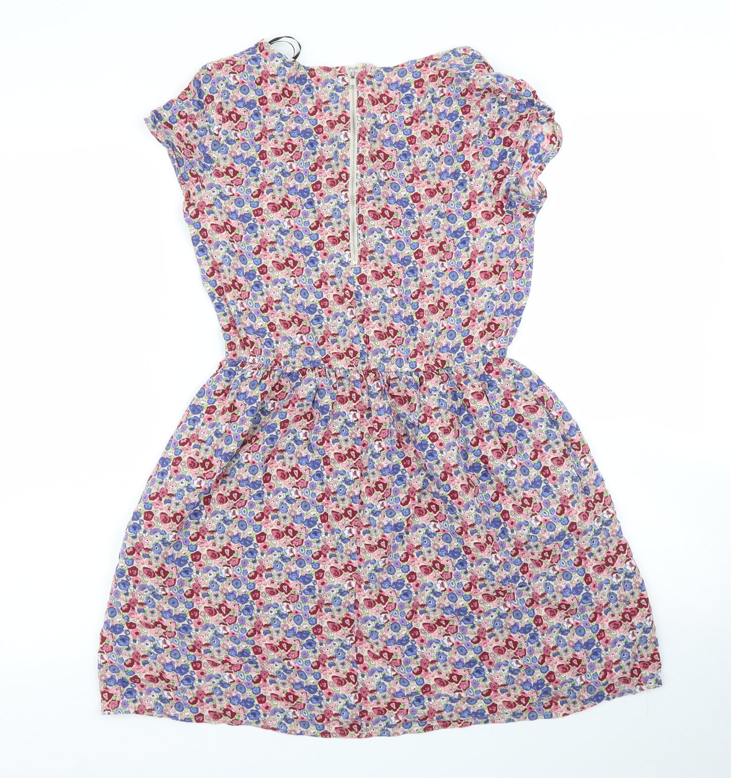 H&M Womens Red Floral  A-Line  Size 8