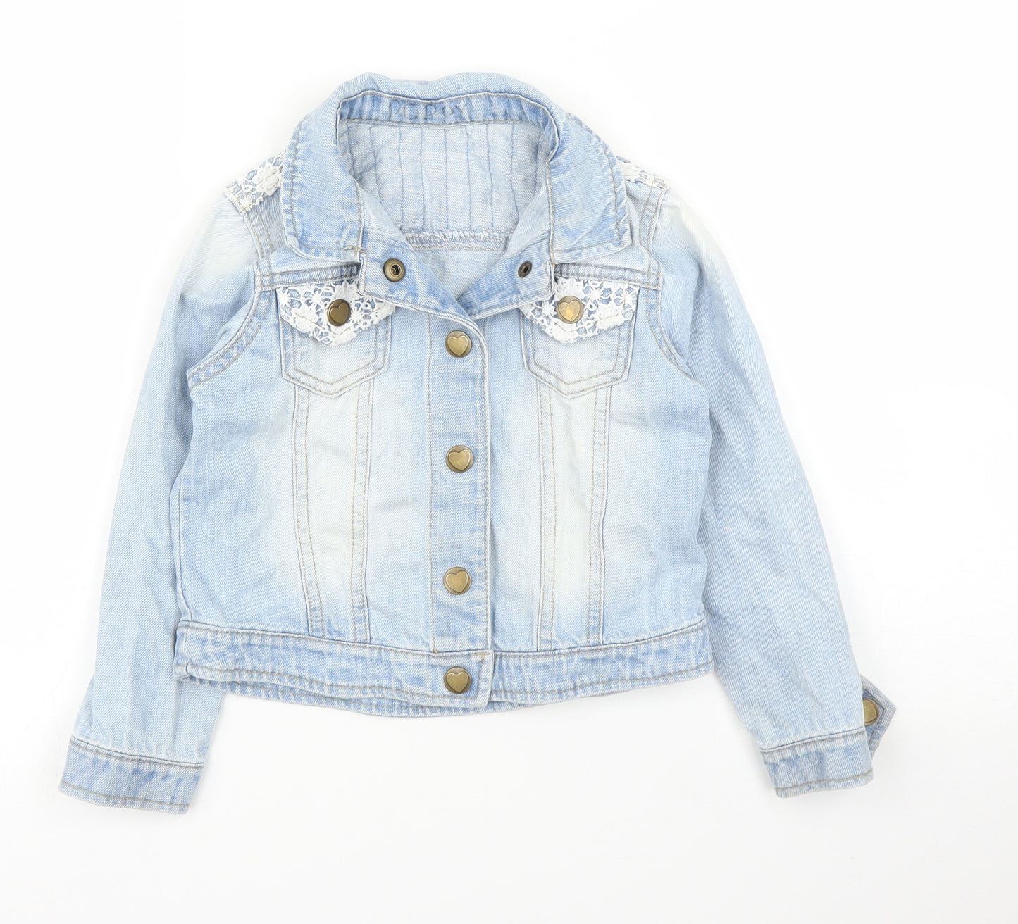 TU Girls Blue  Denim Jacket  Size 4 Years