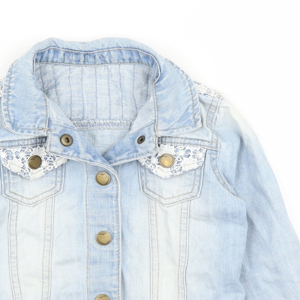 TU Girls Blue  Denim Jacket  Size 4 Years