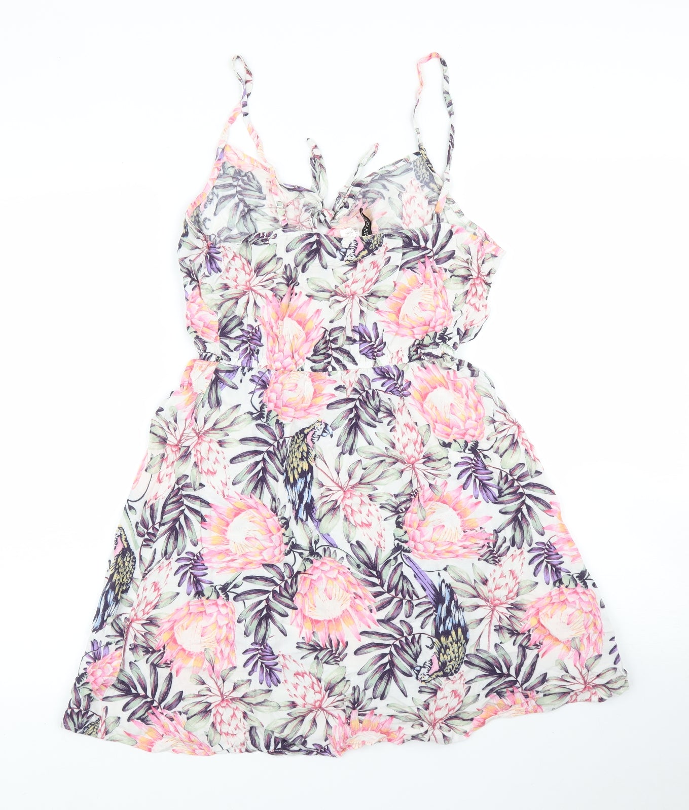 H&M Womens Pink Floral  A-Line  Size 10