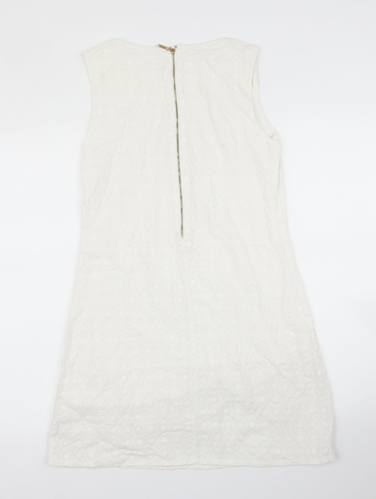 Okeysi Womens White Floral  Shift  Size S