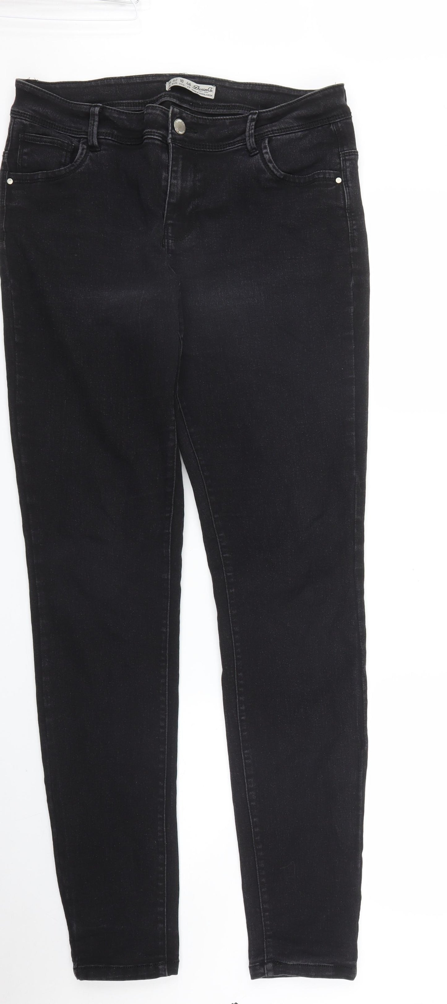 Primark Womens Black  Denim Skinny Jeans Size 14 L32 in