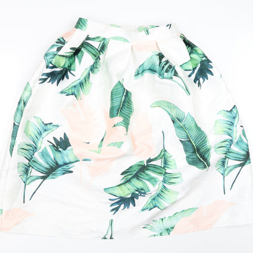 Preworn Womens White   Flare Skirt Size L