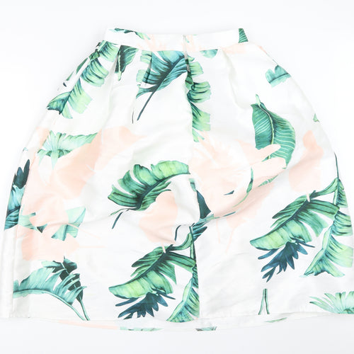 Preworn Womens White   Flare Skirt Size L