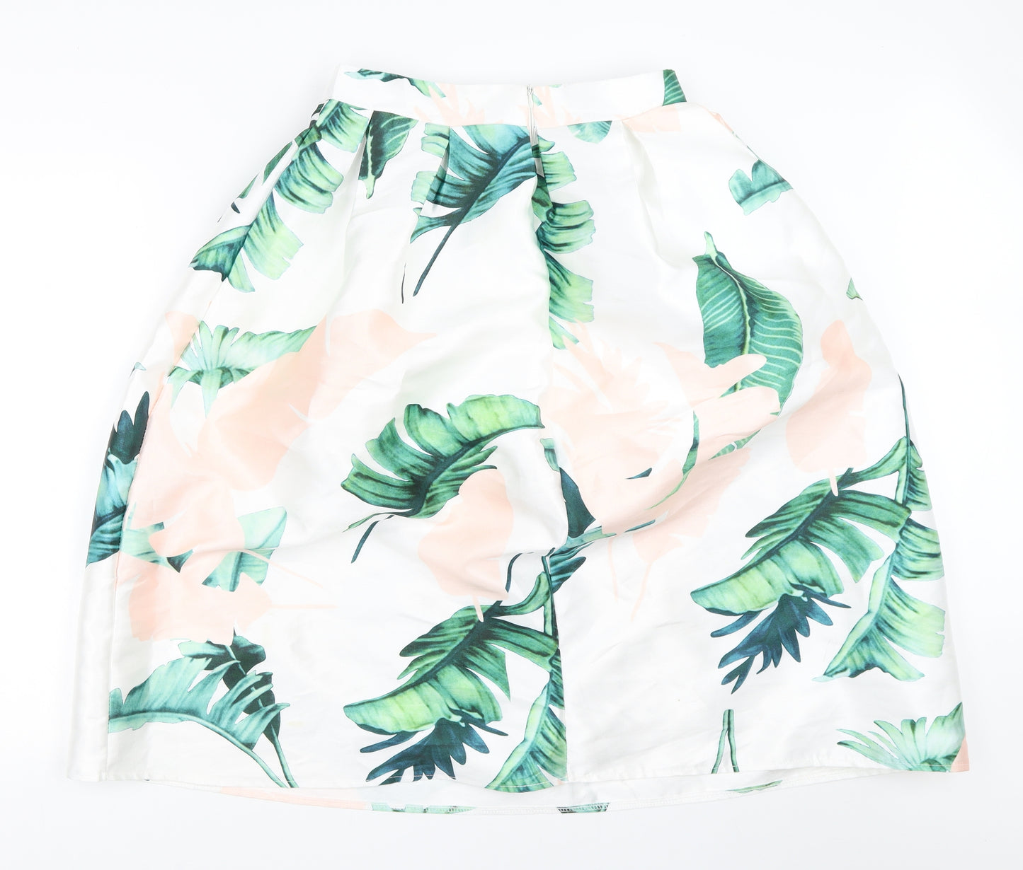Preworn Womens White   Flare Skirt Size L