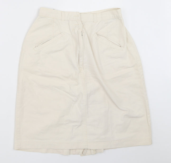 Mosquitos Womens Ivory   Straight & Pencil Skirt Size 10
