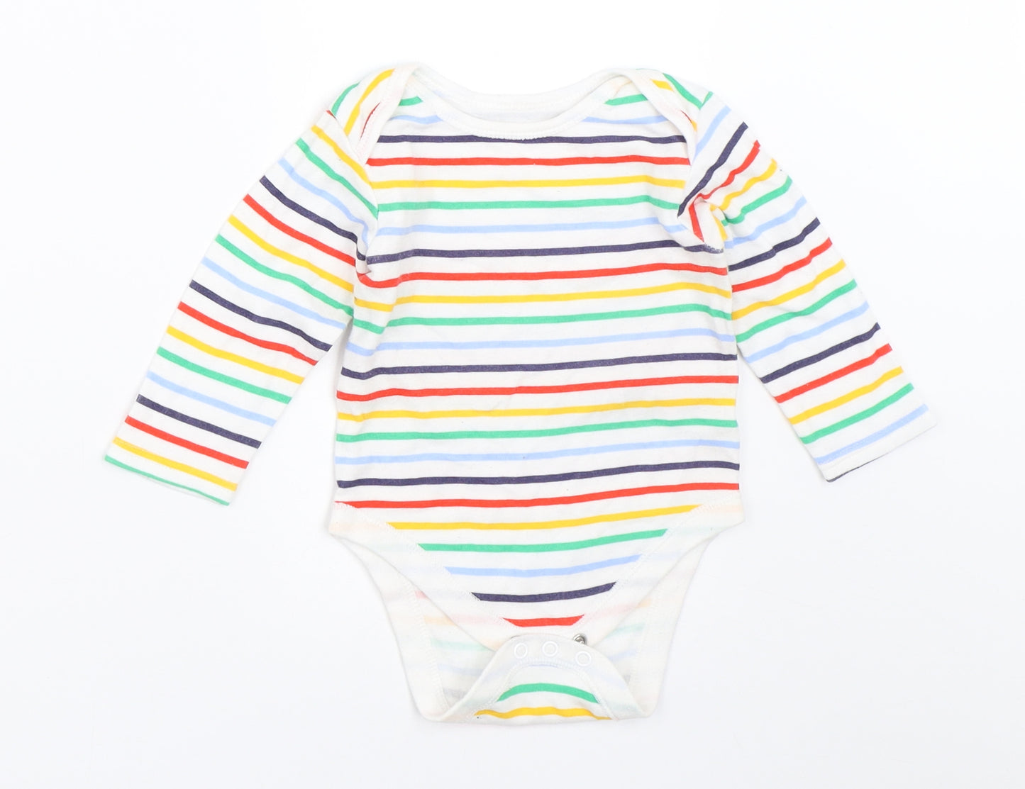 Primark Baby White Striped  Babygrow One-Piece Size 9-12 Months