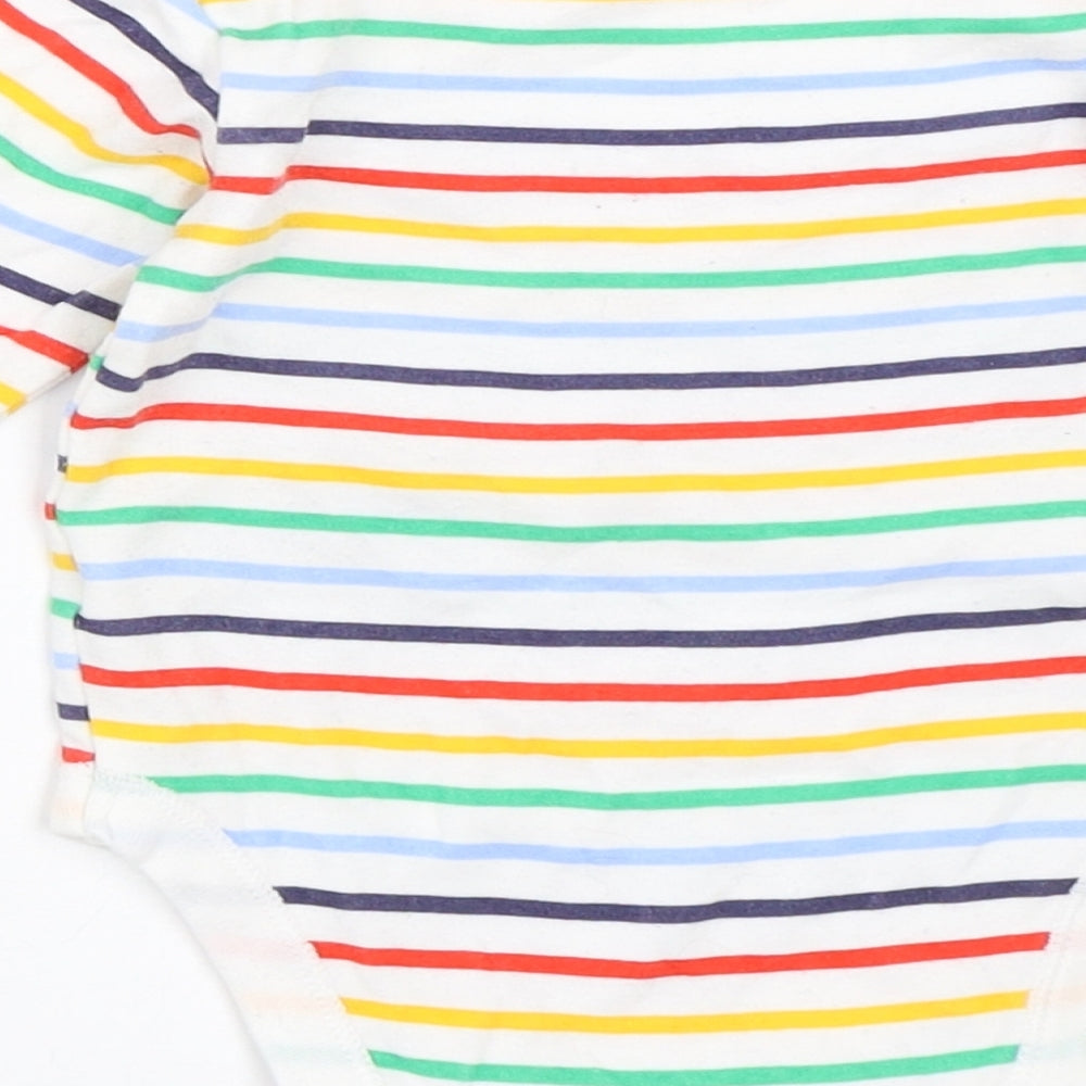 Primark Baby White Striped  Babygrow One-Piece Size 9-12 Months