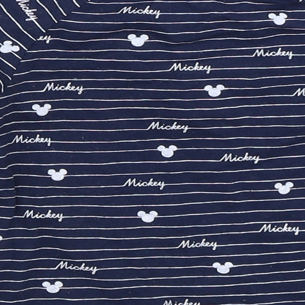 George Boys Blue Striped  Basic T-Shirt Size 6-9 Months  - mickey mouse