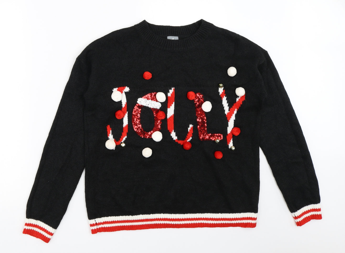 George Womens Black   Pullover Jumper Size S  - christmas