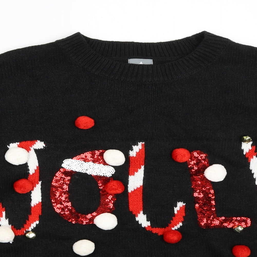 George Womens Black   Pullover Jumper Size S  - christmas