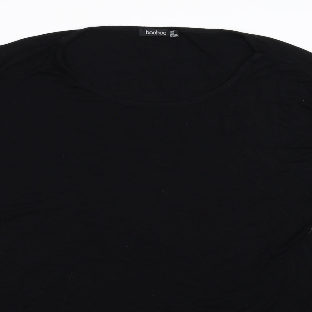 Boohoo Womens Black   Basic T-Shirt Size 24