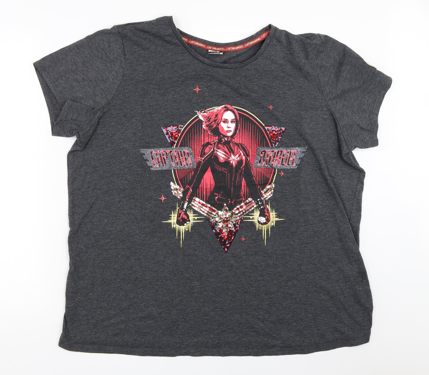 George Womens Grey   Basic T-Shirt Size 22  - marvel