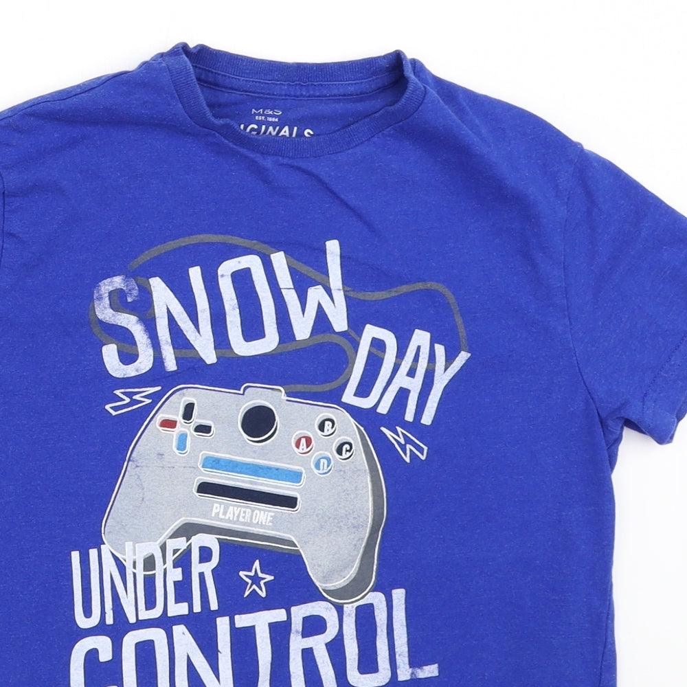Marks and Spencer Boys Blue   Basic T-Shirt Size 10-11 Years