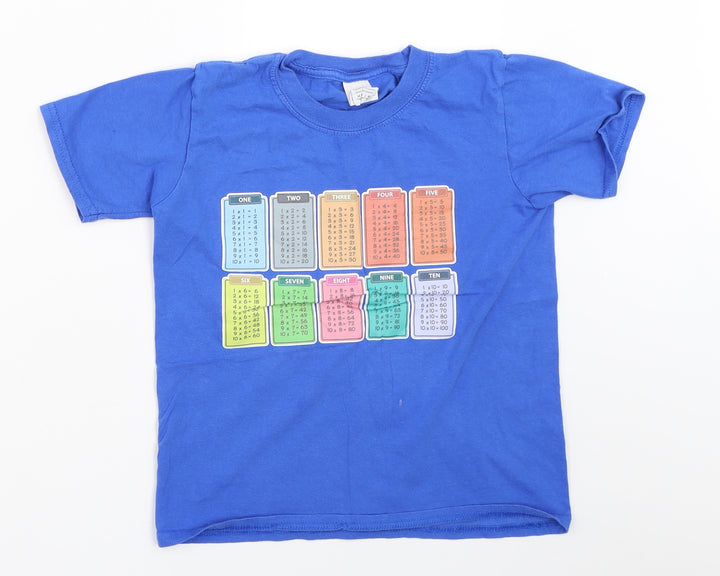 Gildan Boys Blue   Basic T-Shirt Size 7-8 Years