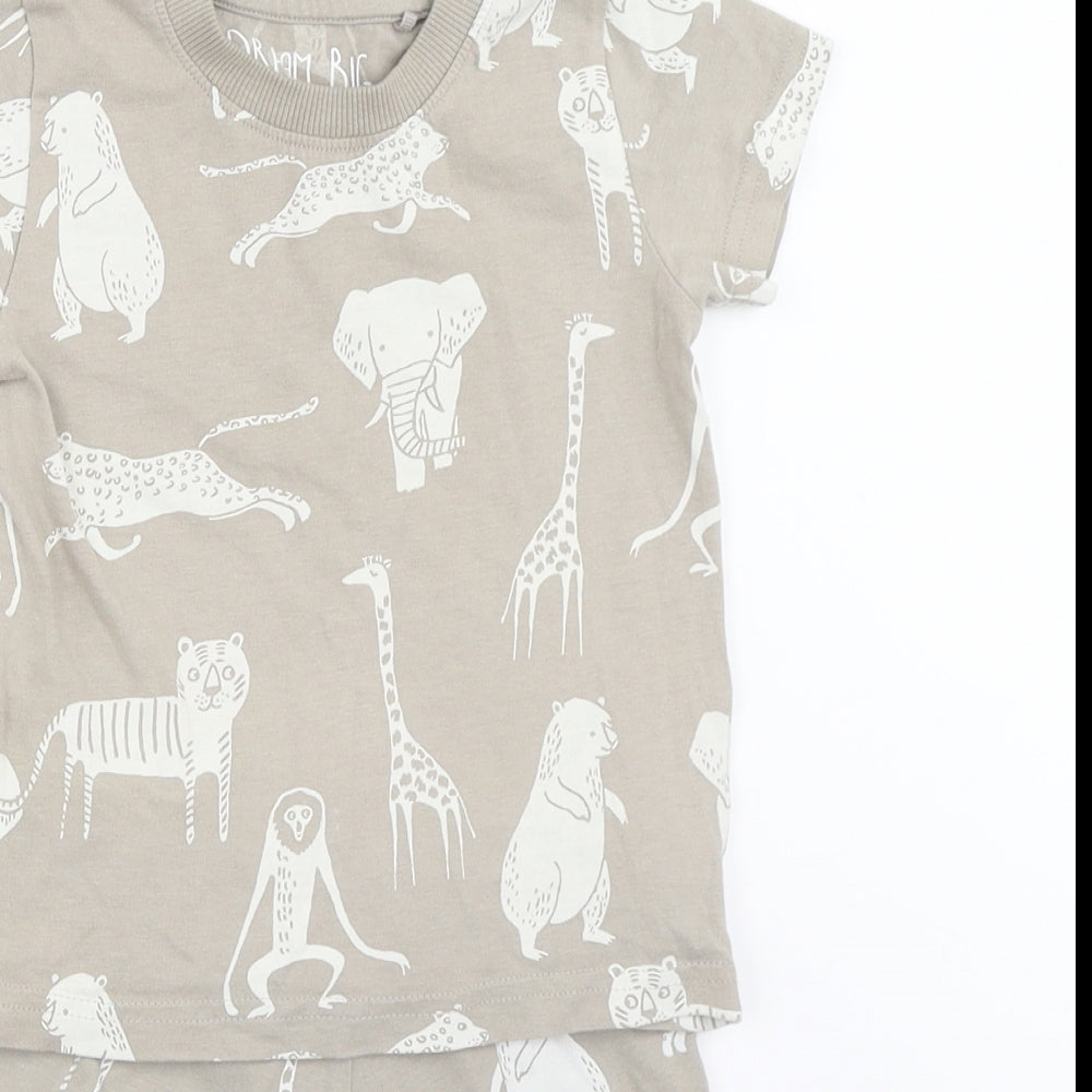 NEXT Boys Beige Solid  Capri Pyjama Set Size 18-24 Months
