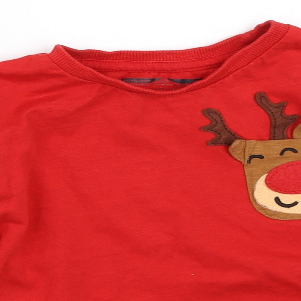 NEXT Boys Red   Basic T-Shirt Size 18-24 Months  - christmas