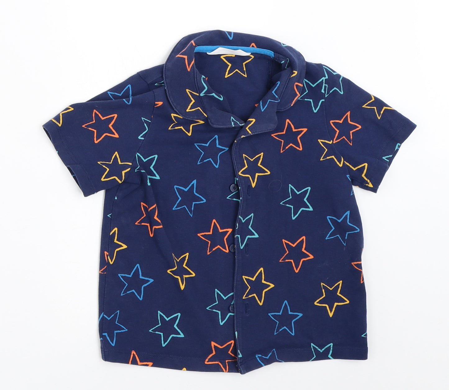 Marks and Spencer Boys Blue Solid  Cami Pyjama Top Size 18-24 Months